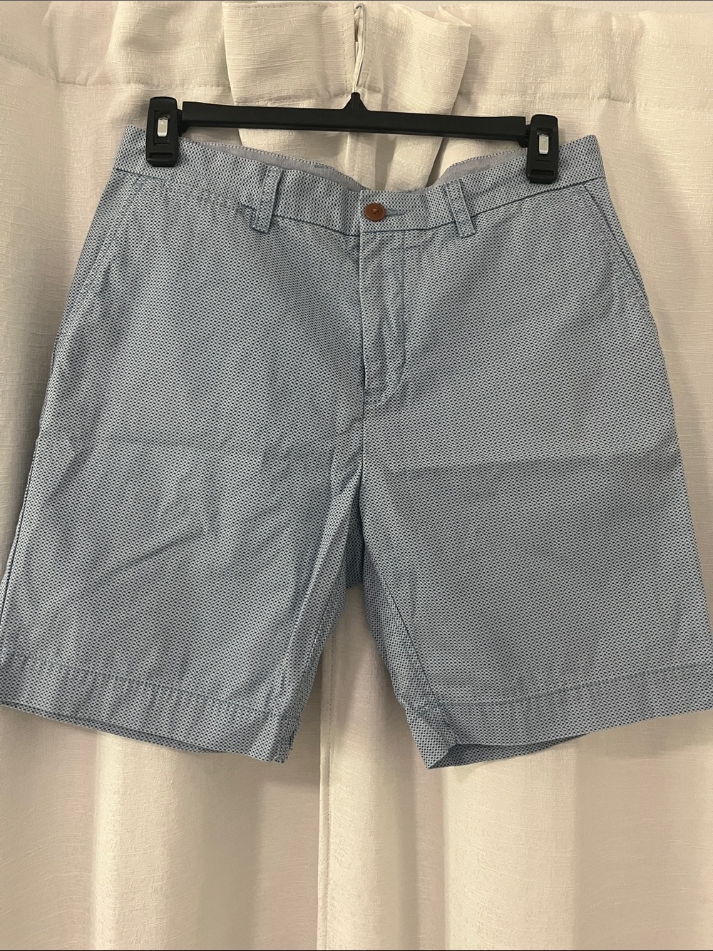 Tommy Hilfiger Light Blue Micro-Pattern Flat Front Shorts men’s. 33